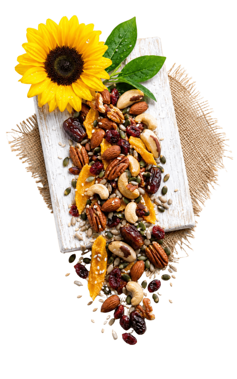 Seeds, Dried fruit & Nuts.